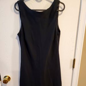Chiffon black dress with scoop back
